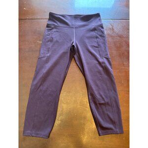 Marika Balance Collection Leggings Wine Burgundy Capri Mid-Rise Stretch